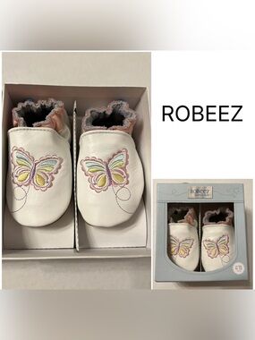 🆕ROBEEZ - 6/12M - NWT - BUTTERFLY SOFT SOLE SUEDE LEATHER BOOTIES